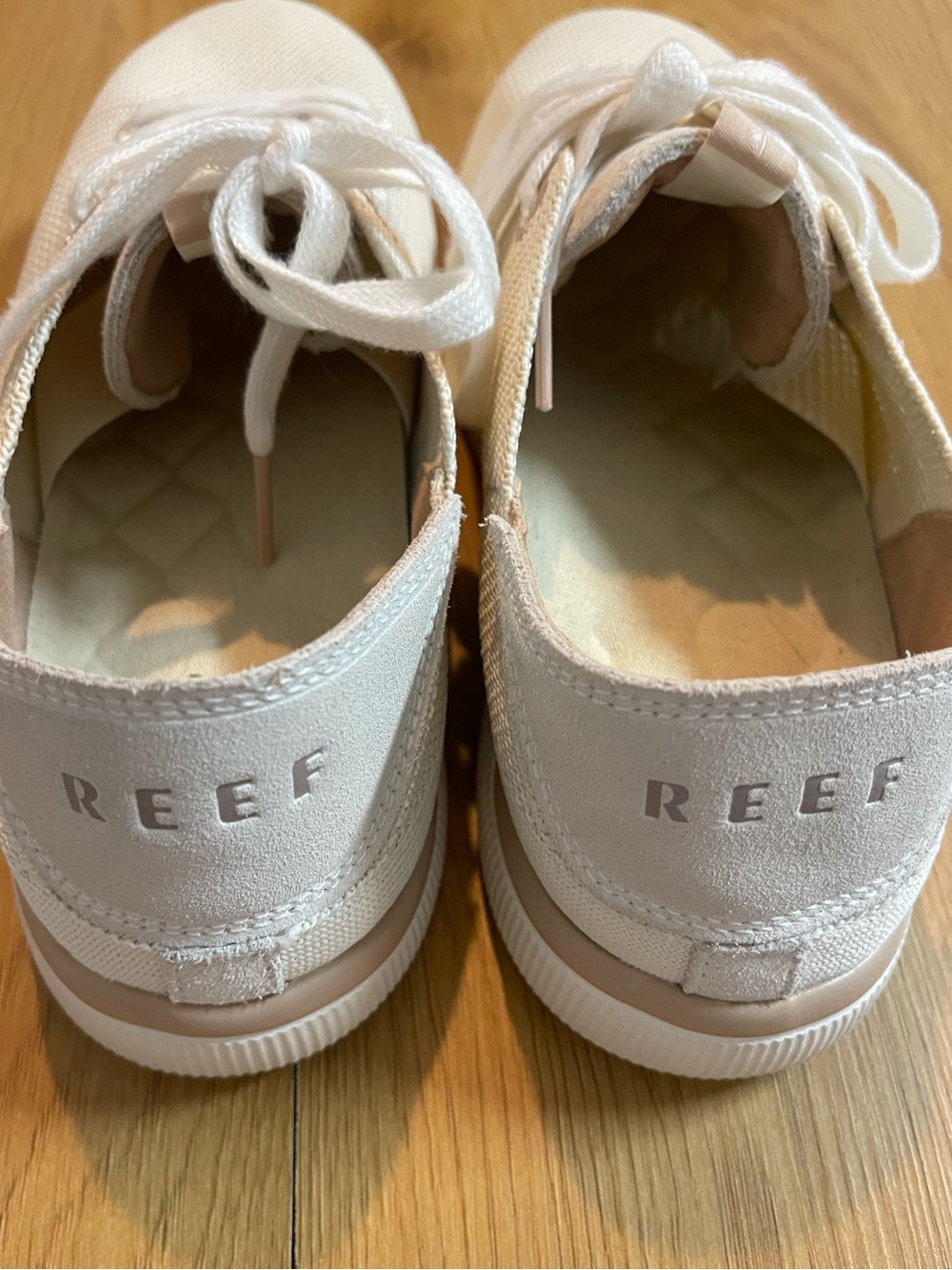Reef Women’s Cream Knit Lace-Up Sneakers - Picture 7 of 11
